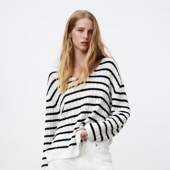 Zara linen blend knit sweater - Picture 5 of 10